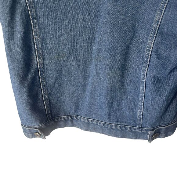 Faded Glory Vintage Y2k Girls 14/16 Butterfly Embroidered Button Denim Jacket - Picture 8 of 11